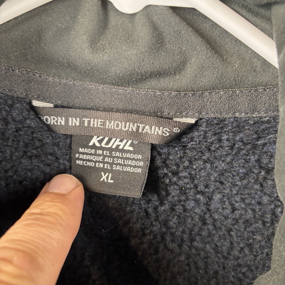 Kuhl Interceptr Vest Men XL Navy Full Zip Fleece Softshell Outdoor Hiking 3186 - Picture 2 of 7
